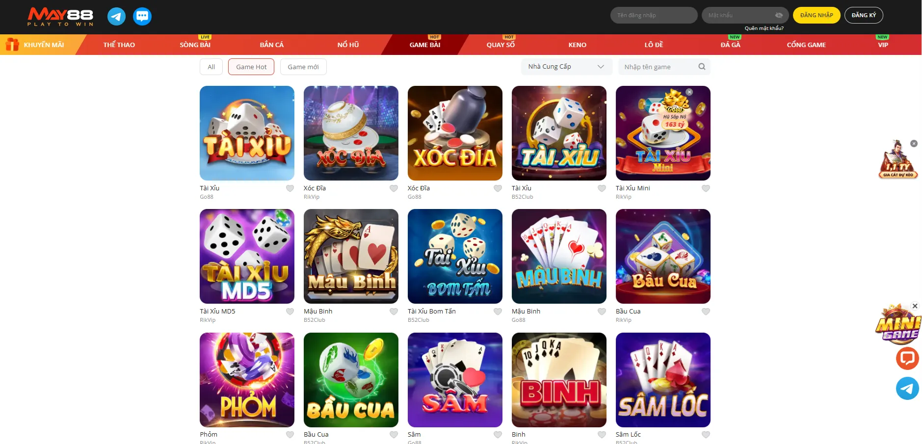 Game bài đổi thưởng cũng được nhiều hội viên lựa chọn